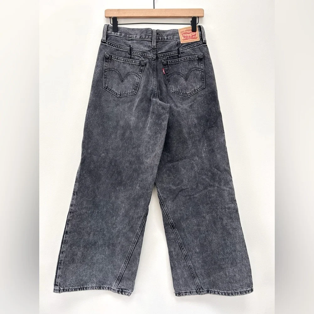Levi’s ‘94 Baggy Wide Leg Jeans in Where’s My Phone Charcoal Washed Black sz 26